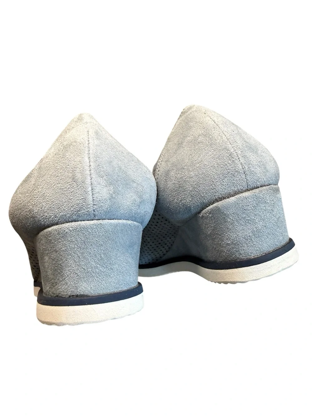 Bella Comforto Perforated Suede Wedge Slip-On Women’s Shoes - EU Size 39